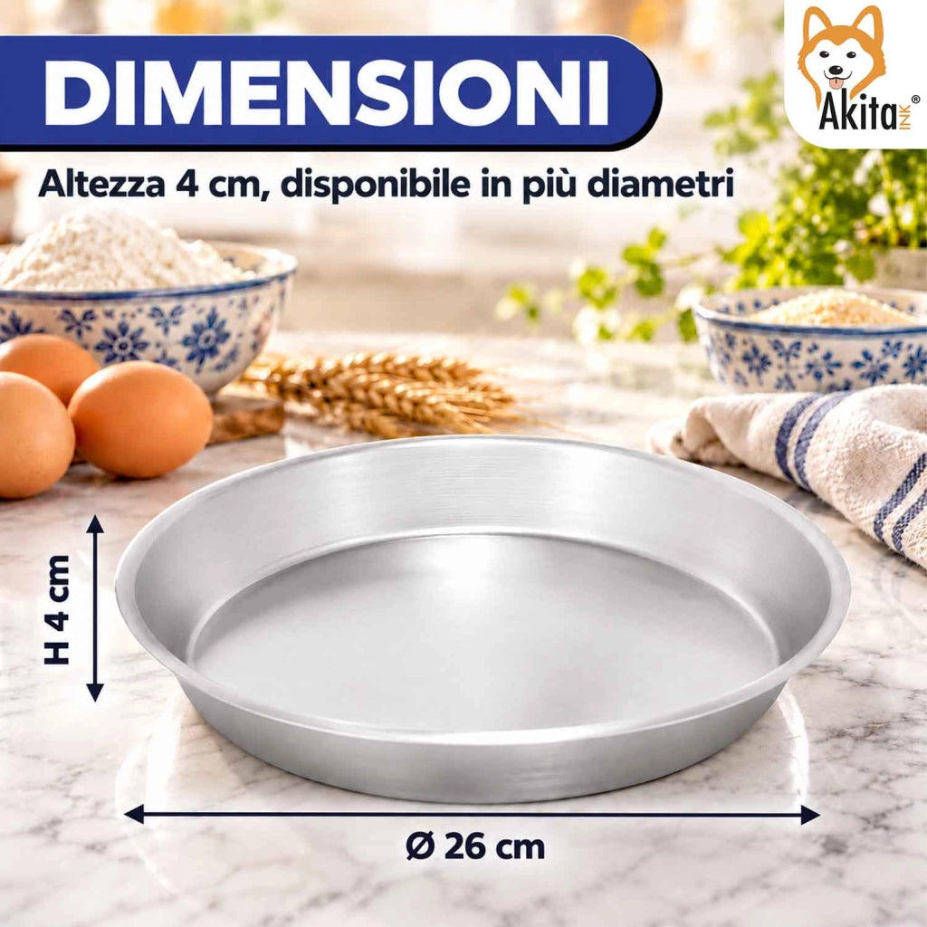 Akitaink 6 Pezzi Tortiera Conica Pastiera Alluminio 26 cm h 4 cm