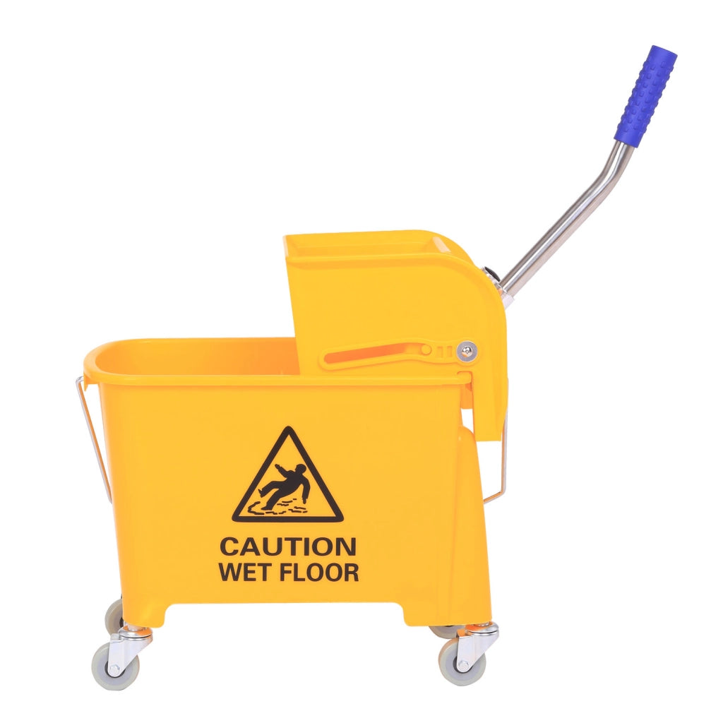 Secchio per Mop con Strizzatore e Ruote ¨C Zephmum ¨C Giallo 20L