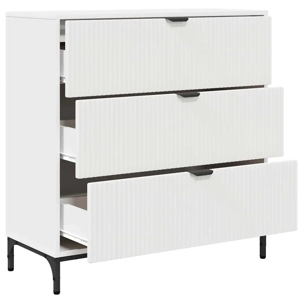 Credenza-Buffet-Armadio da cucina Bianco 79.5 x 33 x 82 cm Legno multistrato