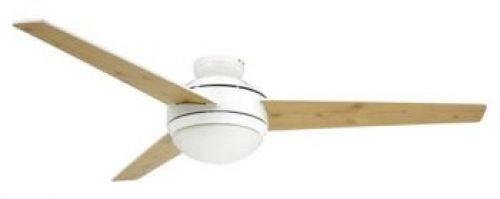 Vam Ventilatore da soffitto bianco 132 cm con luce e telecomando con sensore temperatura