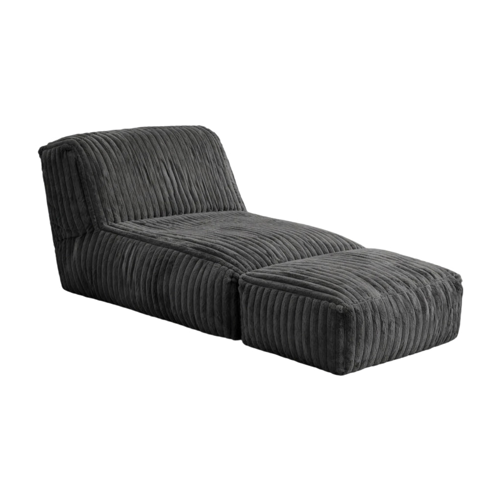 Poltrona lounge modulare da pavimento grigio scuro