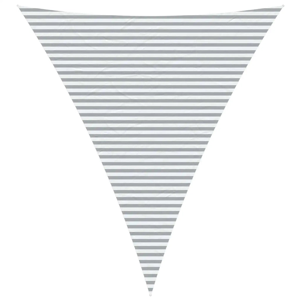 Vela da ombra solare-Telo Ombra-Vela Ombreggiante-Parasole a Vela Grigio chiaro e bianco 5 x 6 x 6 m