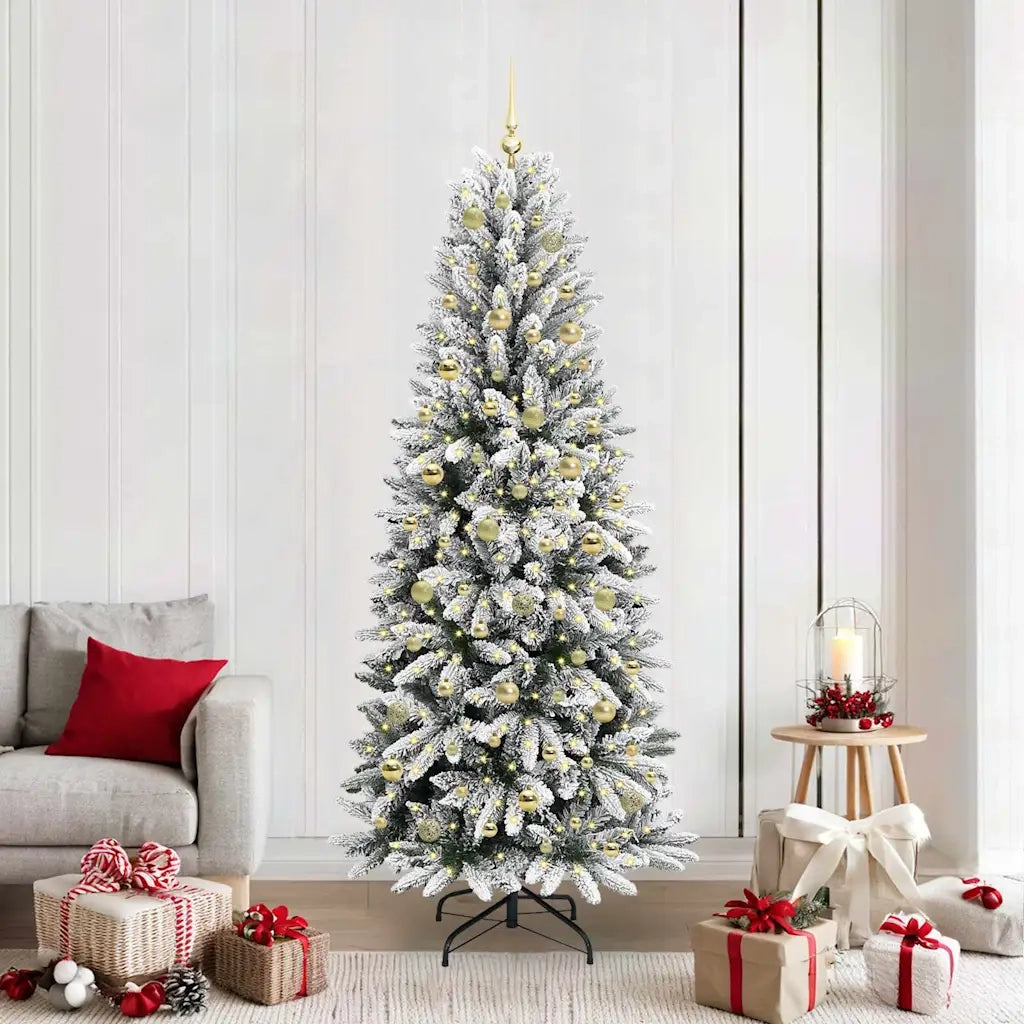 Albero di Natale artificiale con 300 LED Bianco 210 cm 3396061