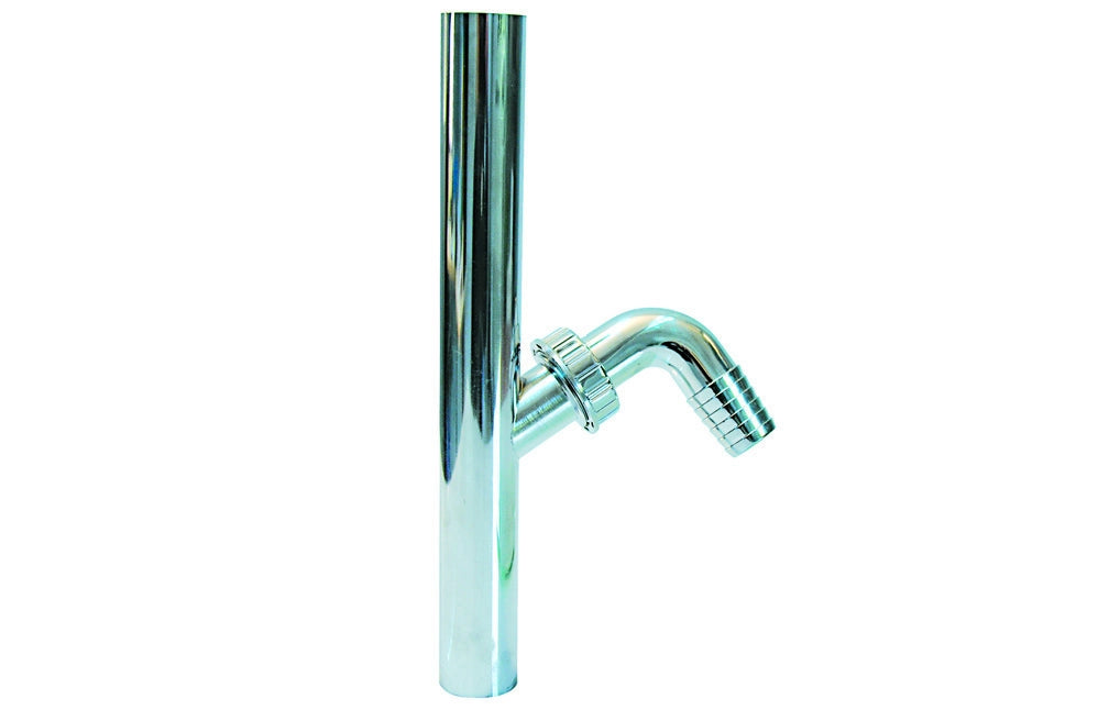 CANOTTO CROMATO PER SCARICO LAVATRICE- Diam.32 x 300 mm- DH- pezzi 1