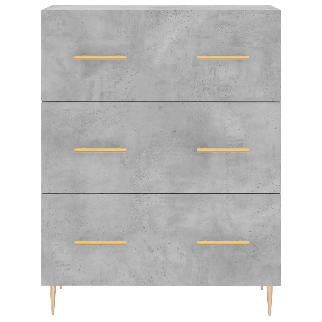 Credenza-Buffet-Armadio da cucina Grigio Cemento 69,5x34x180 cm in Legno Multistrato 481479