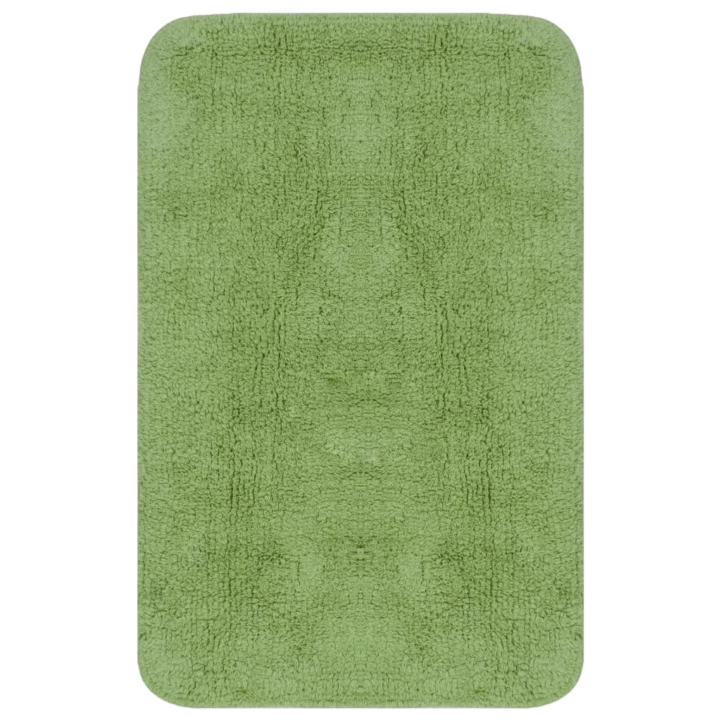 Set di 3 tappeti da bagno in tessuto verde 02_0005757