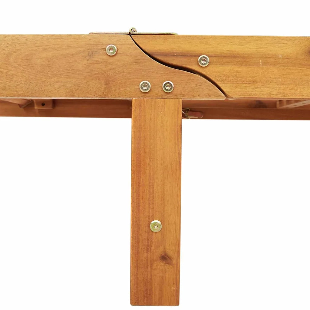 2 pz Lettino Prendisole | Sdraio da giardino | Lettino da sole Marrone Legno di Acacia Massello