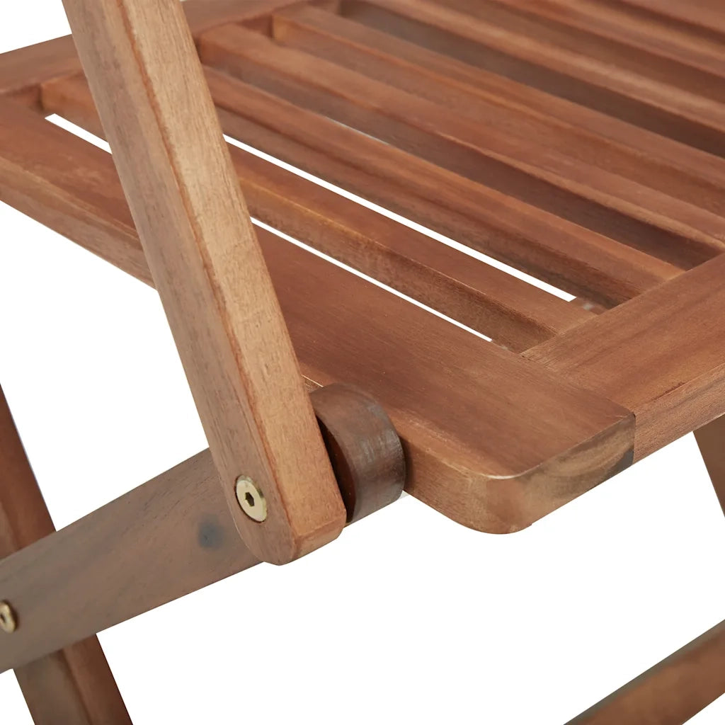 Sedie da Giardino Pieghevoli 4 pz | Sedie da Esterno con Cuscini Massello Acacia