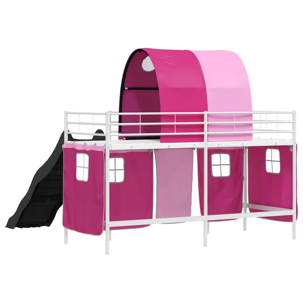 Struttura del letto loft per bambini Bianco e Rosa 90 x 190 cm 42020866