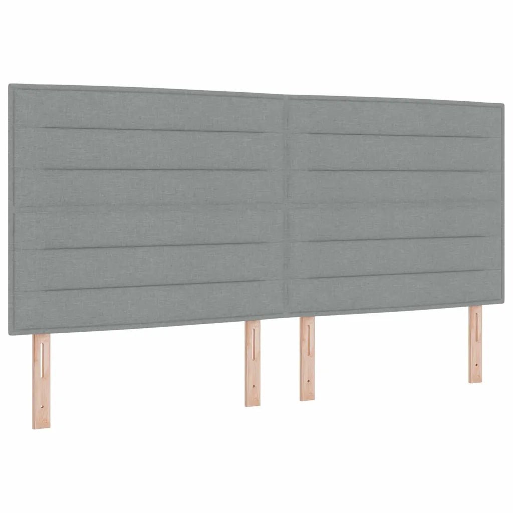 Letto a molle con materasso Grigio chiaro 200 x 200 cm Tessuto