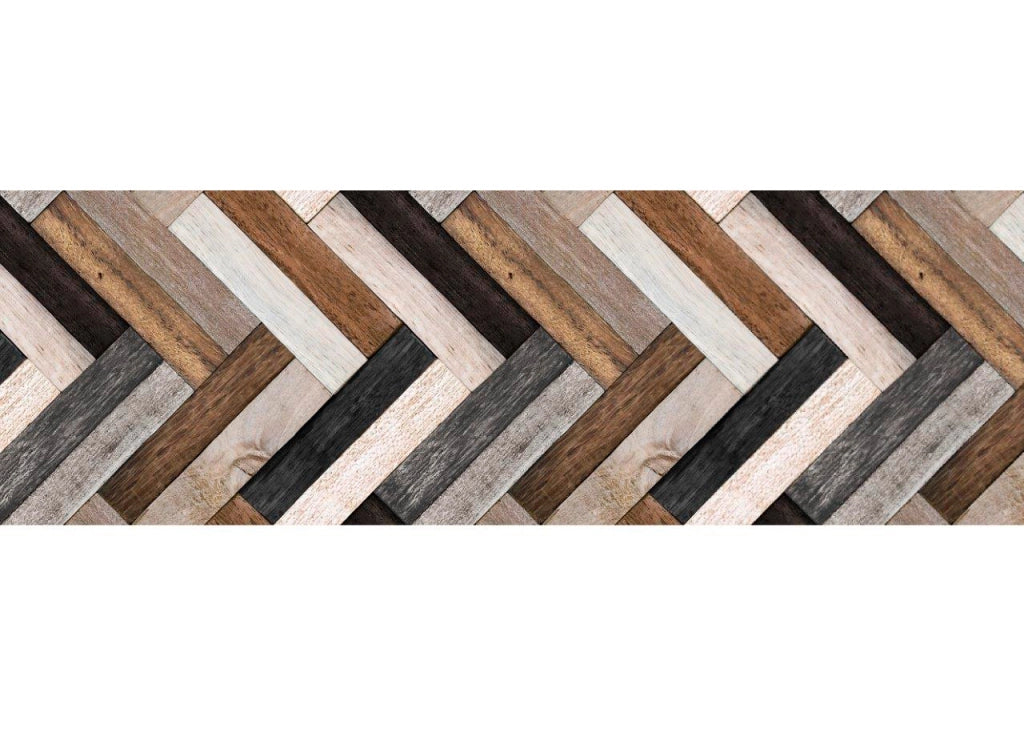 Tappeto Passatoia Cucina Antiscivolo Stampa Digitale Dis. Listelli Legno - 50x280 - Legno
