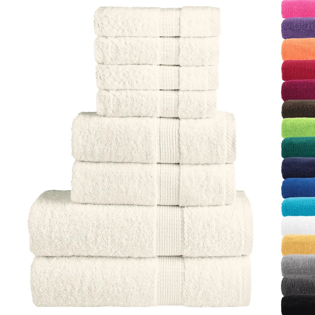 Set ASciugamani SOLUND 8 pz | Teli per bagno Crema 600 gsm