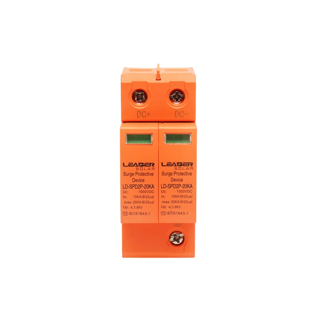 Scaricatore di sovratensione con segnalazione per sistemi fotovoltaici LD-SPD-2P-20kA-1000VDC Leader