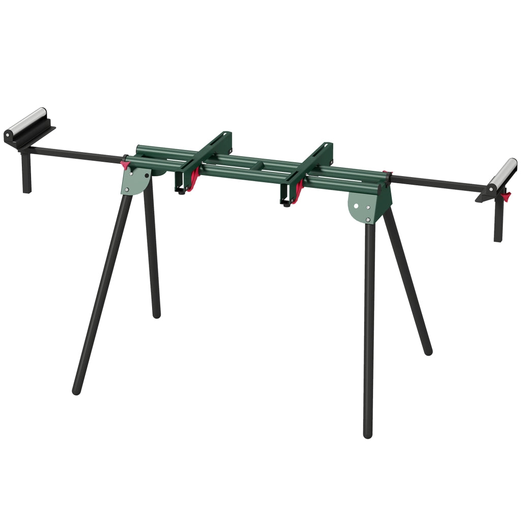 Supporto per Troncatrice con Bracci Regolabili, Gambe Pieghevoli, Altezza Regolabile, Capacit¨¤ 150 kg, Verde