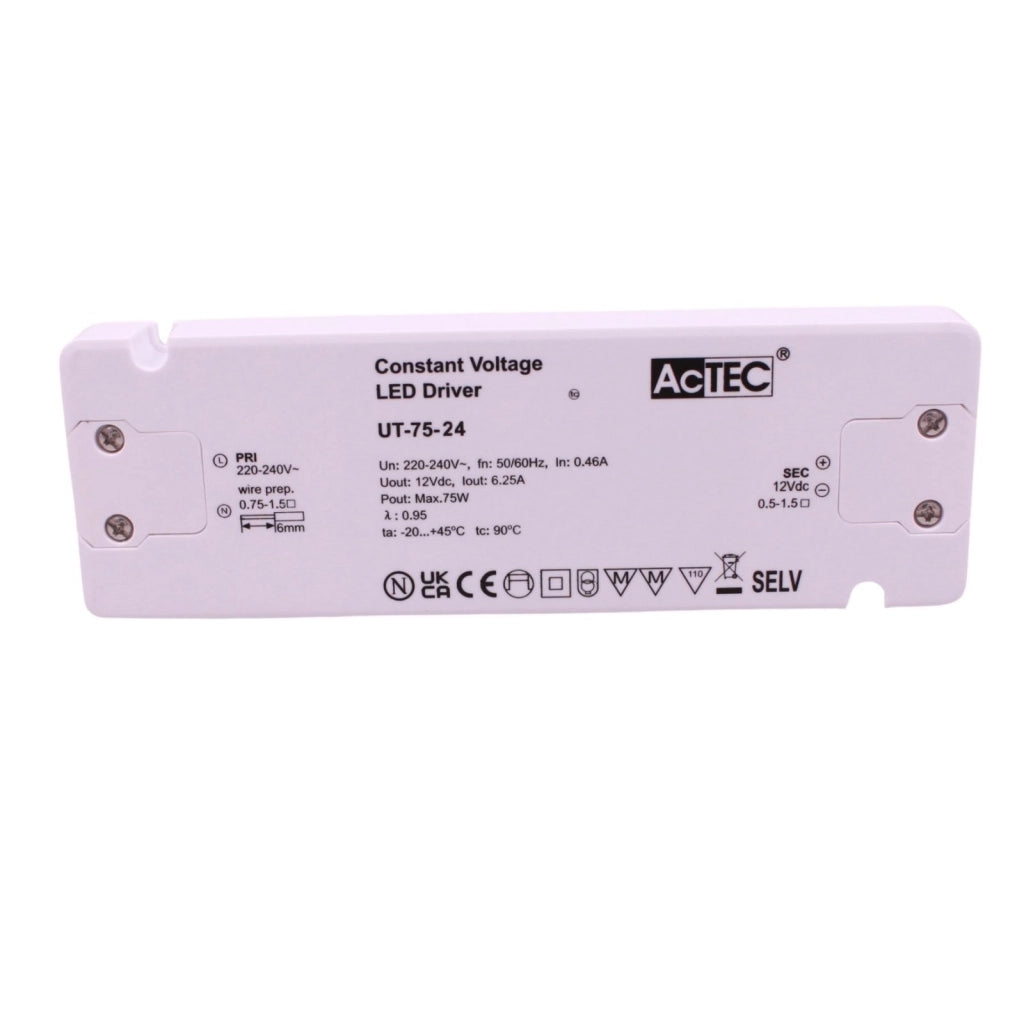 Alimentatore Trasformatore Ultra Slim 24V Tensione Costante CV (75W)