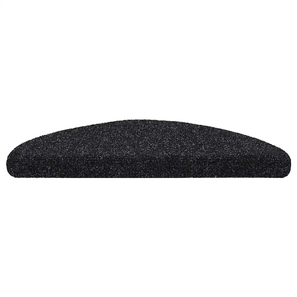 Tappetini per scale autoadesivi 10 pz | Gradini per Scale 56x17x3 cm neri semicircolari