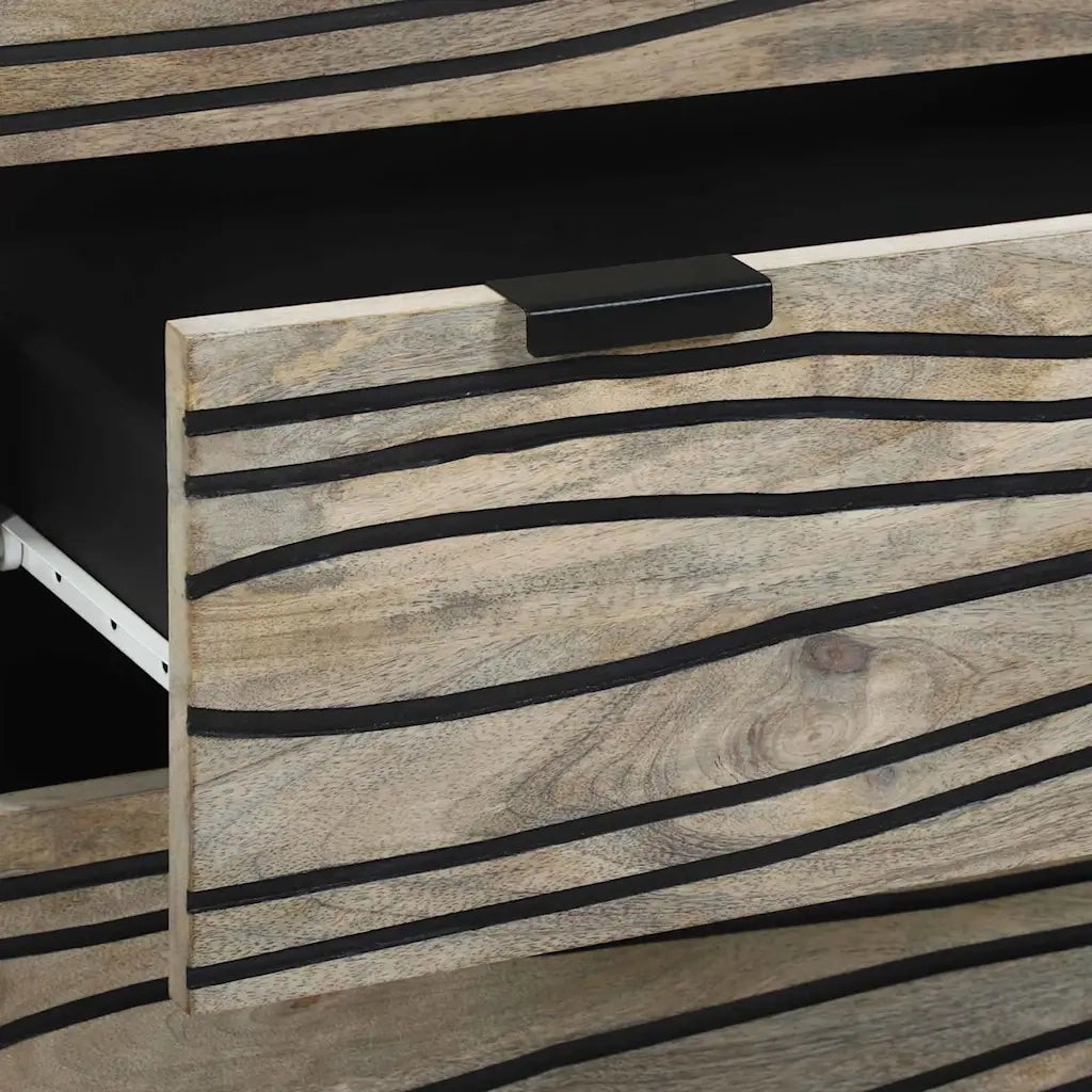 Credenza Bianco 60 x 33.5 x 75 cm Legno massello di mango 4017975