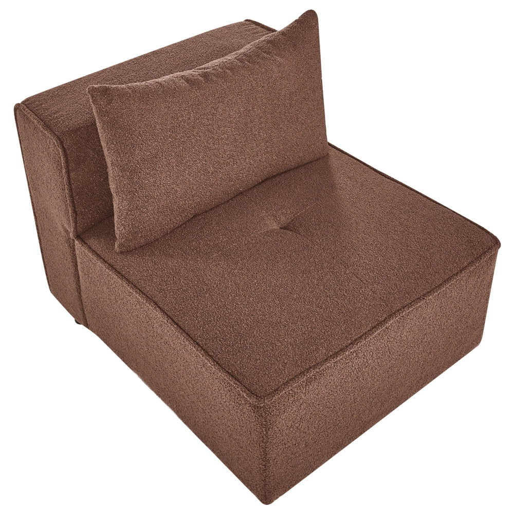 Poltrona modulare Boucle Modulo 1 posto marrone stile moderno