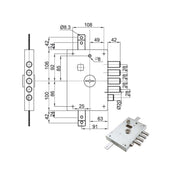 Serratura Sic.Triplice Dx Dm E63 6111-1De Atra
