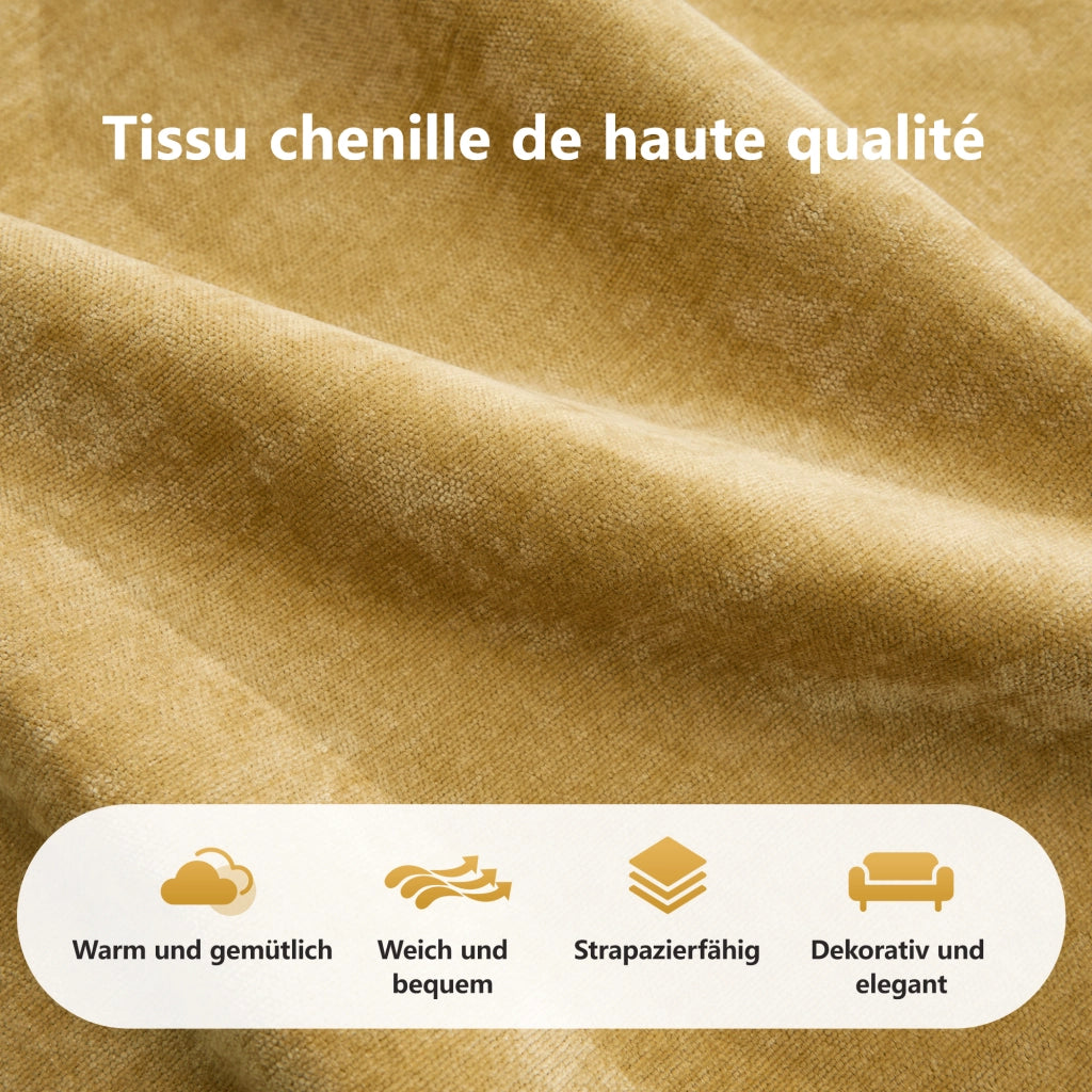 DIVANO modulare in Chenille Giallo
