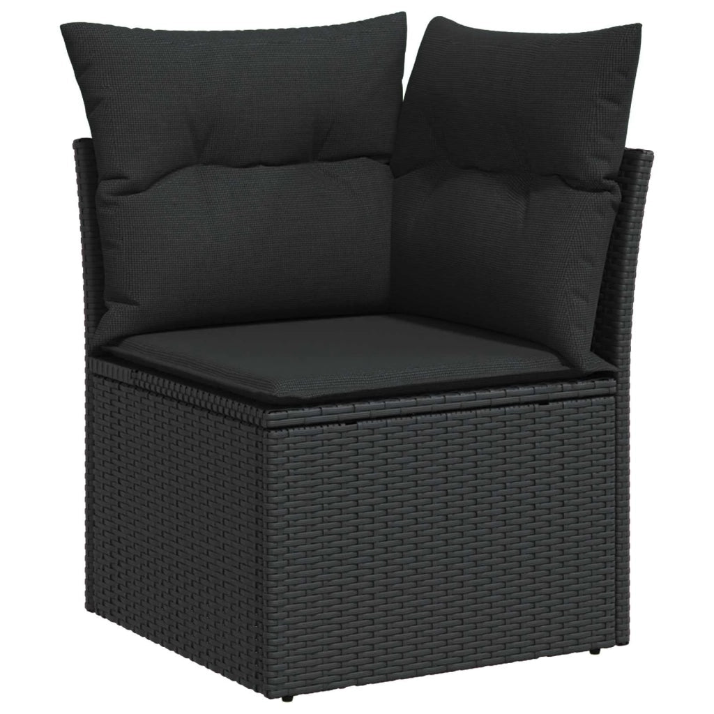 Set Divano da Giardino 12 pcs Nero polyrattan 3361784