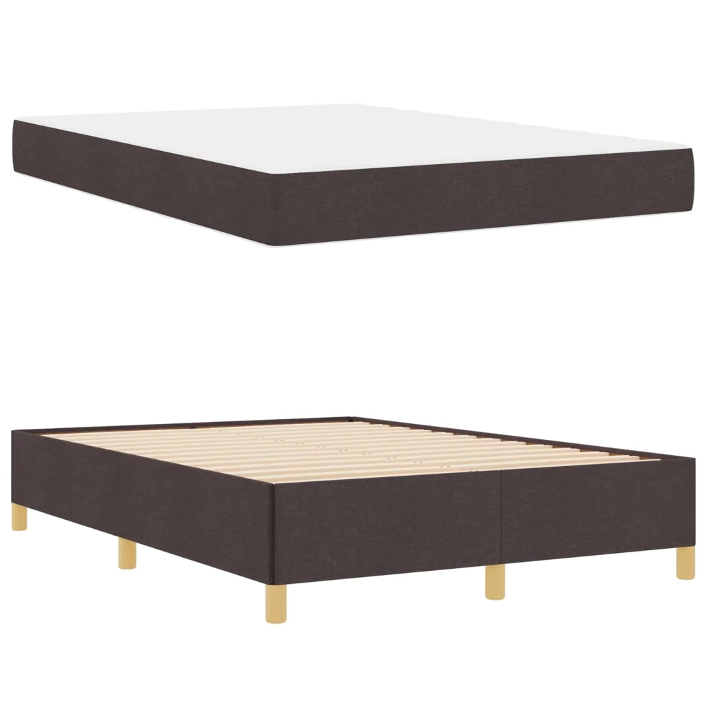 Struttura del letto Marrone Scuro 160 x 200 cm Tessuto