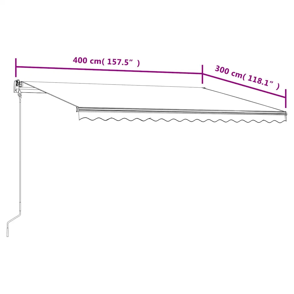 Tenda da Sole Retrattile Automatica 400x300cm Arancione&Marrone 3051203