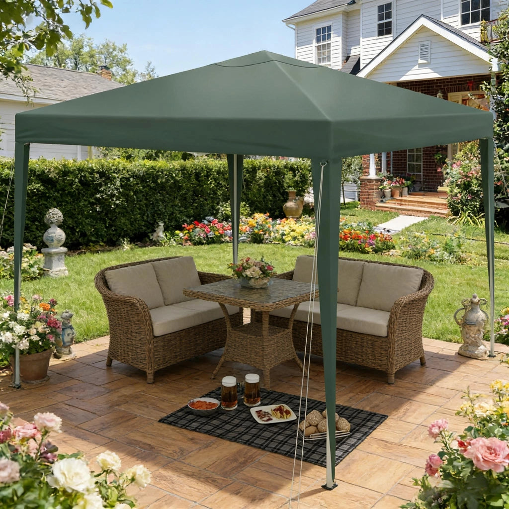 GAZEBO 3x3 m Regolabile Verde