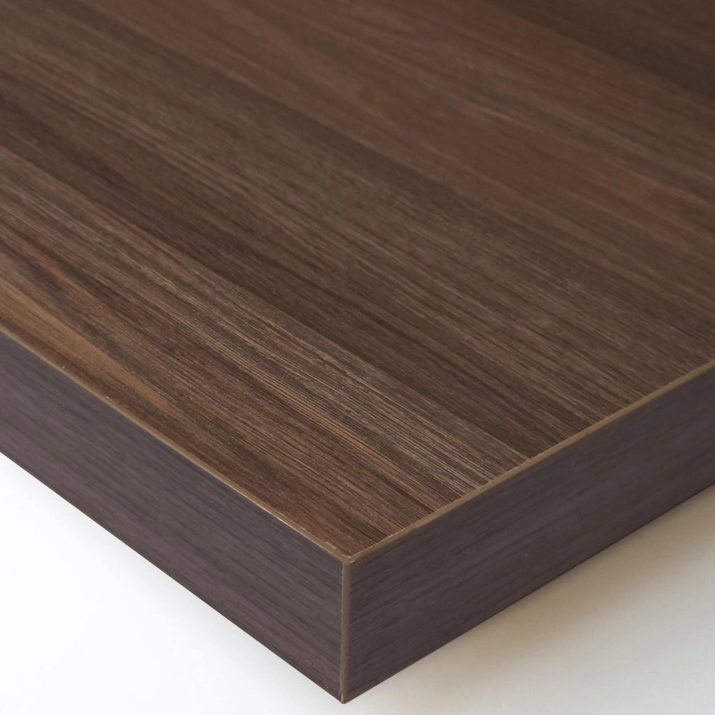 Credenza, Mobile, Cucina, 207x80x37 cm, 4 Porte, LED, Rovere scuro e Nero