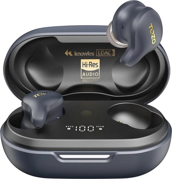 Cuffie wireless Bluetooth con driver ibridi, ANC, audio Hi-Res LDAC e lunga durata della batteria