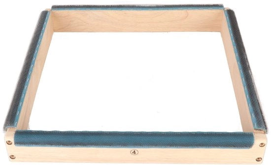 Framo di Tufting 40 x 40 cm - Tavolo di Puntatura in Legno - Cesto di Tufting - Saldatura/Bordatura - Struttura Robusta in Legno Massello - Facile da Montare - Tavolo di Bordatura