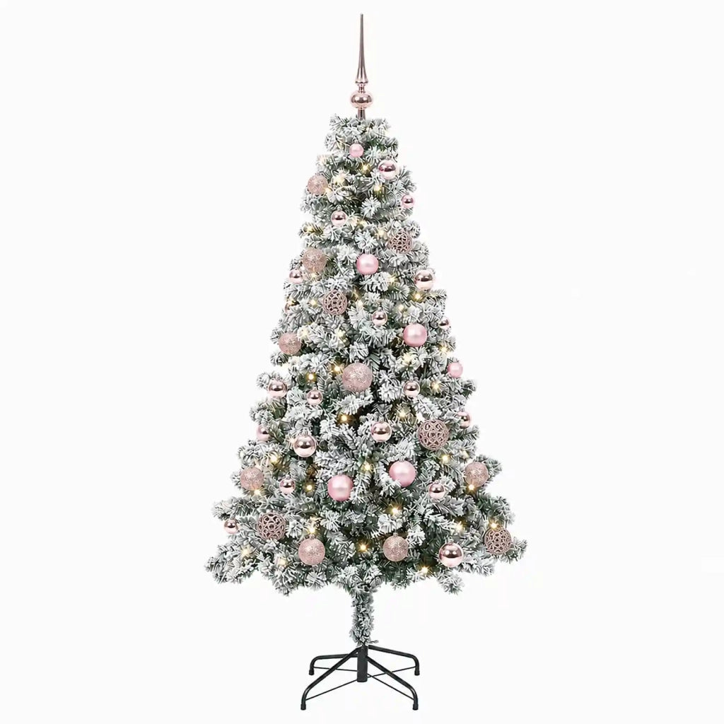 Albero di Natale Artificiale con Palline 150 cm 150 LED 3460816