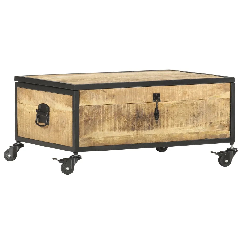 Tavolino da Salotto 70x50x33 cm in Legno Massello di Mango 286378