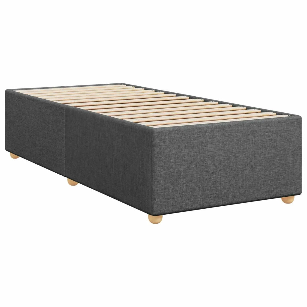 Letto box spring con materasso Grigio Scuro 90 x 190 cm Tessuto 3451054