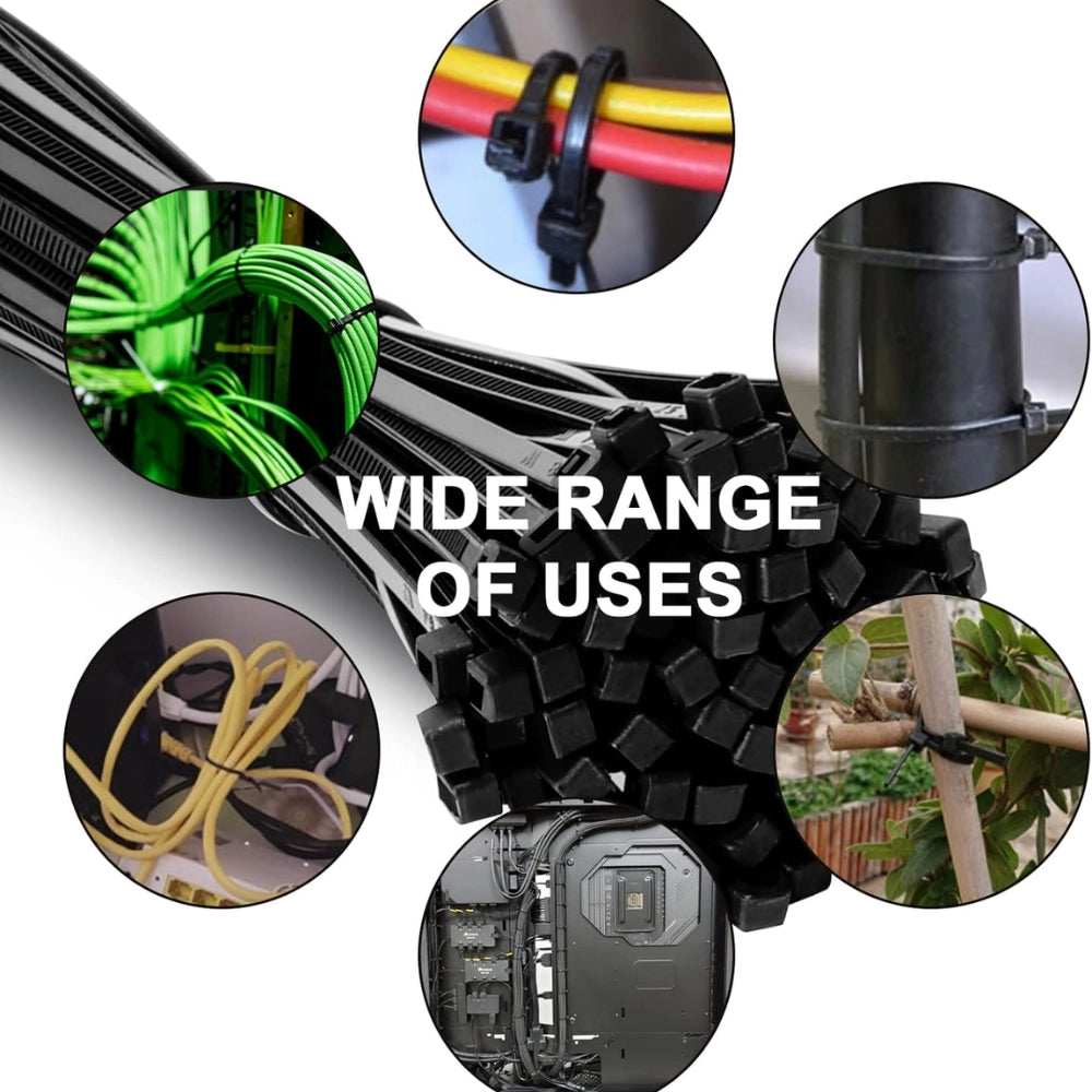 Fascette raytech per cablaggio nylon resistenti e autoestinguenti *** colore nero, dimensioni 4,8 x 290 millimetri, c...