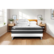 Pacchetto letto completo - Materasso 140x190cm + Box spring con doghe (kit) + 2 cuscini + Piumino - Vital Power Zen