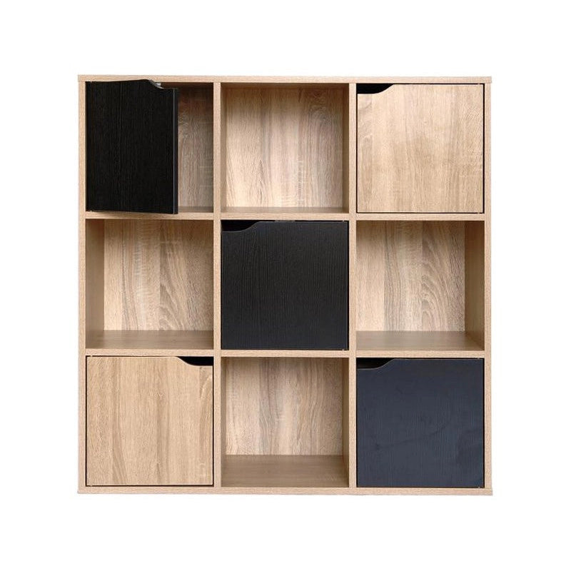 Libreria 5 Ante+4 Vani Miracle Naturale + Nero