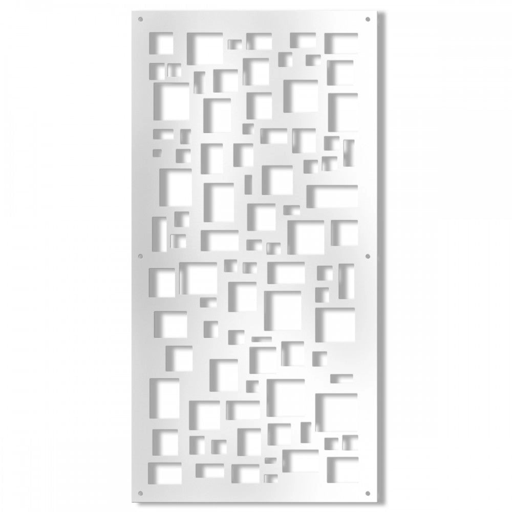 RANDOM - Pannello in PVC traforato Parasole Misura: 98x198 cm, Colore: bianco