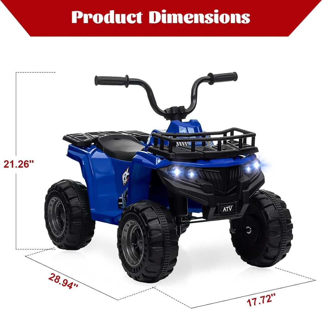 Macchina Elettrica per Bambini 12V con Telecomando; Luci LED e Cintura di Sicurezza; 2-6 Anni - Blu