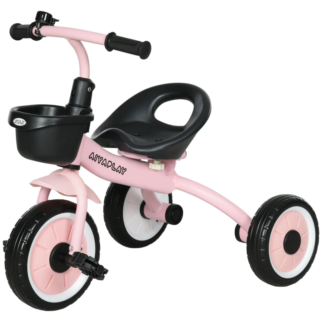 Triciclo Bambini con Campanello e Cestino ¨C Minimal ¨C Rosa