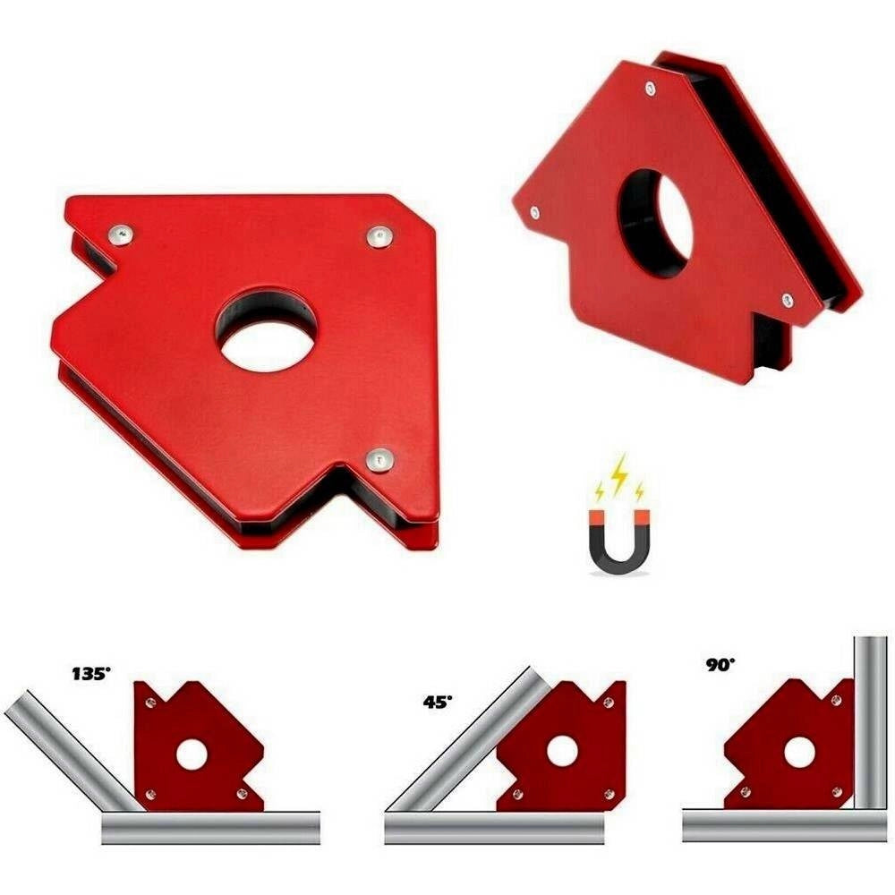 Trade Shop - Squadra Magnetica Magnete Per Saldatura Saldatrice 45° 90° 135° 75 Lb 33 Kg -