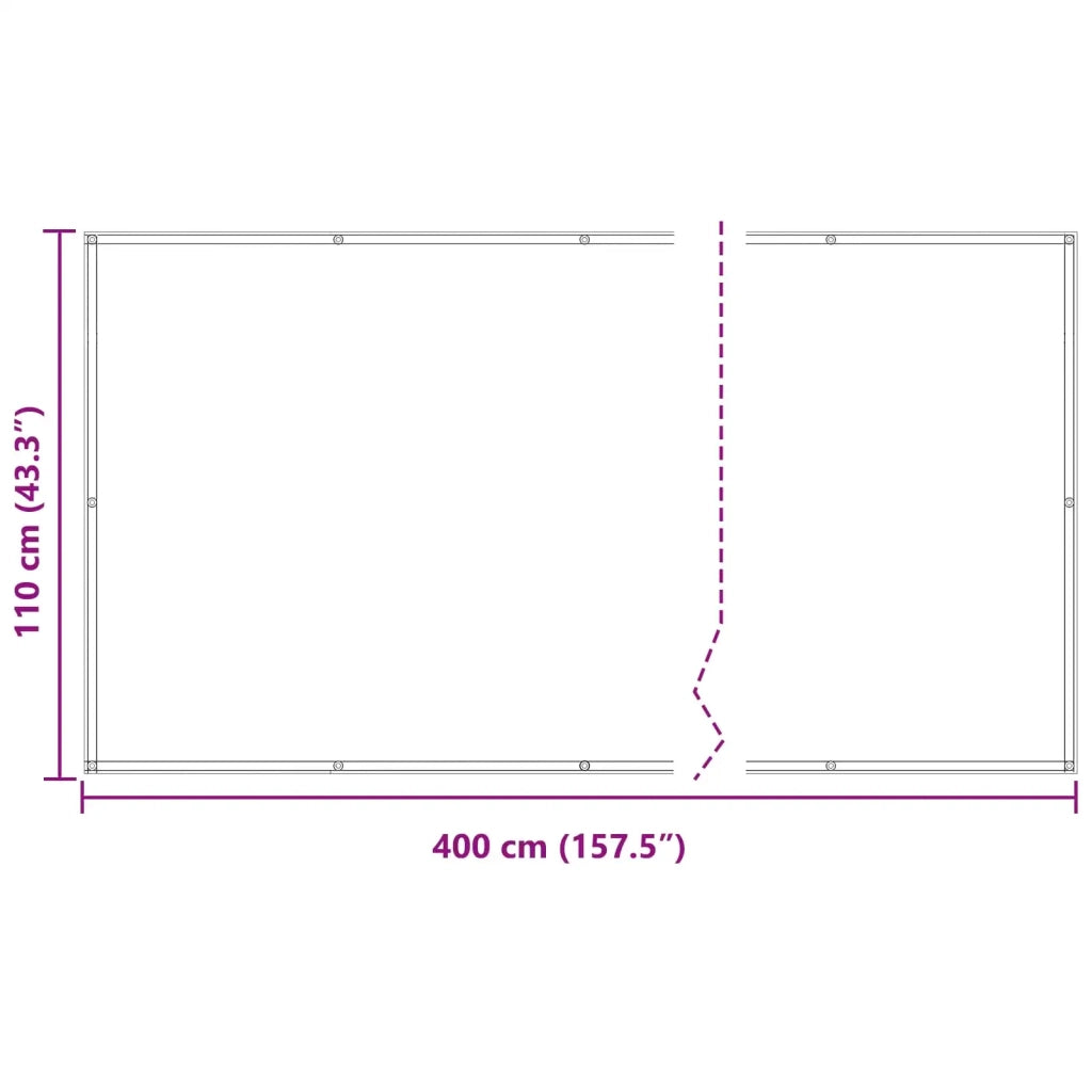 Schermo da balcone-Pannello per balcone Borgogna 110 x 400 cm Tessuto Oxford