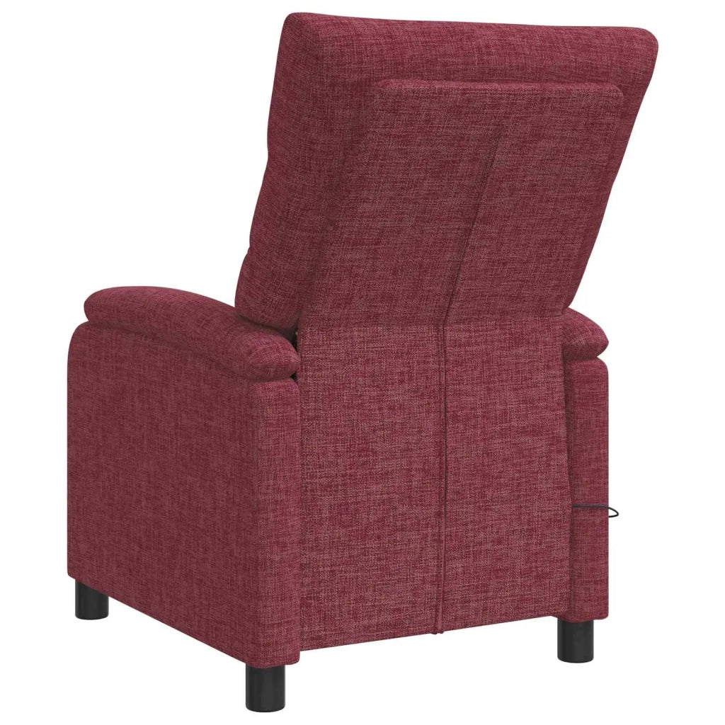Divano Sedia-Poltrona Massaggiante Rosso Vino Tessuto 562744