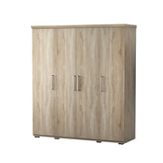 Armadio 4 porte con guardaroba TOM – Rovere sonoma