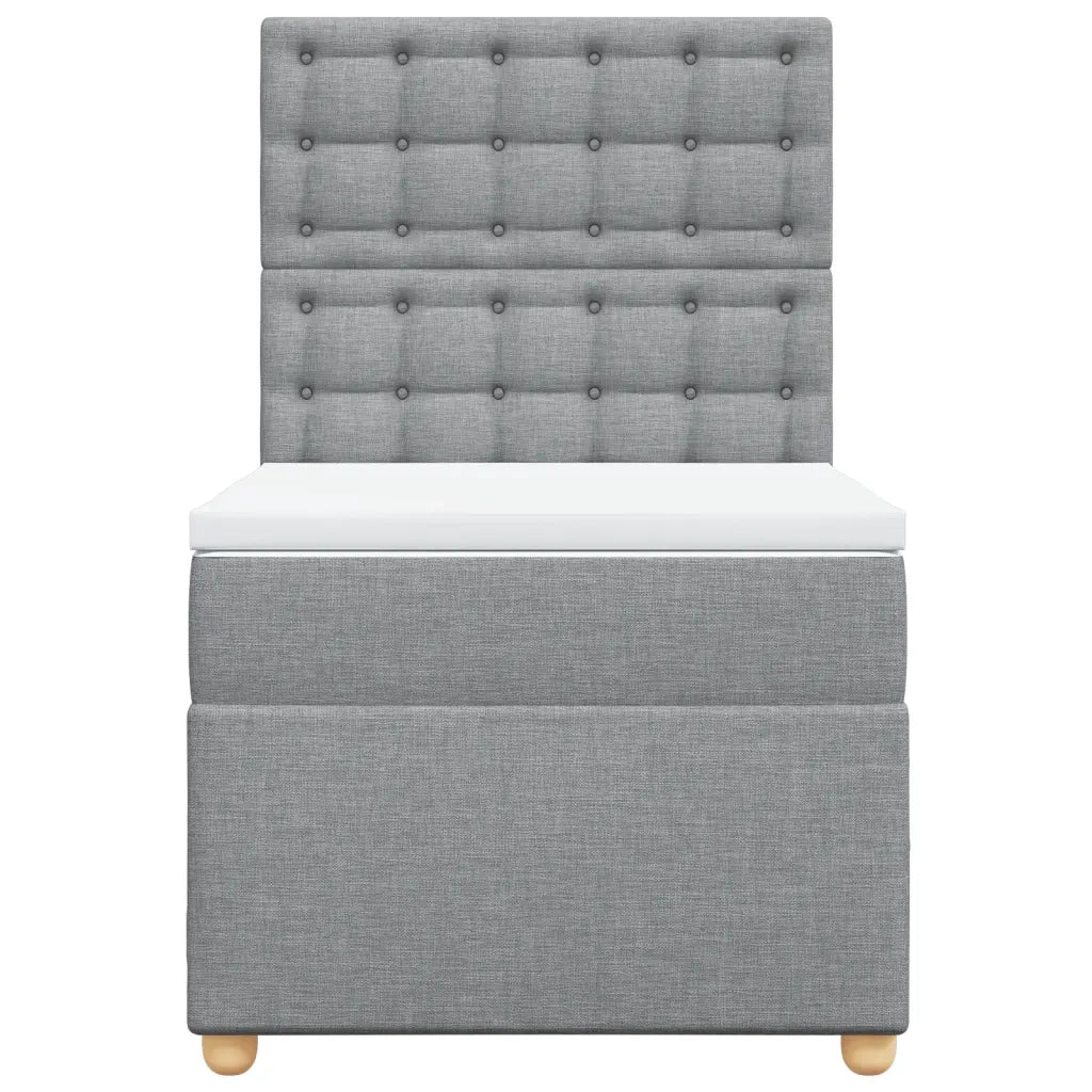 Giroletto a Molle con Materasso Grigio Chiaro100x200 cm Tessuto 3293505