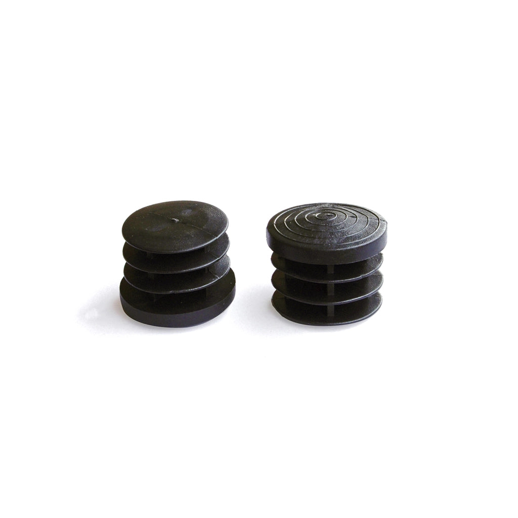 Puntali interni alettati tondi neri Ã˜ 30 mm. 4 pz.