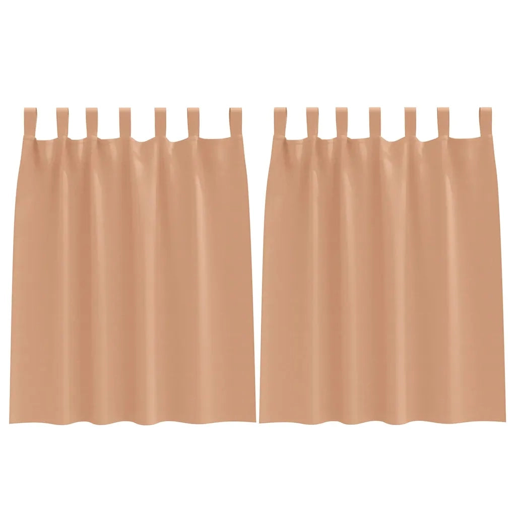 Tende Oscuranti | Tende Blackout con Anelli 2 pz Marrone Chiaro 140 x 140 cm