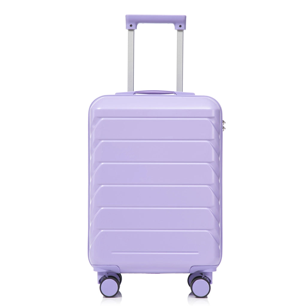 Set valigia rigida 37x21x55 cm in ABS blu-viola con vanity –