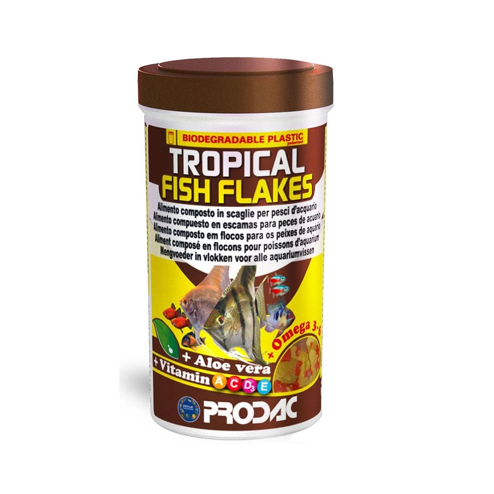 Prodac Tropical Fish Flakes - Alimento Base per Tutti i Pesci Tropicali Formato: 250 ml