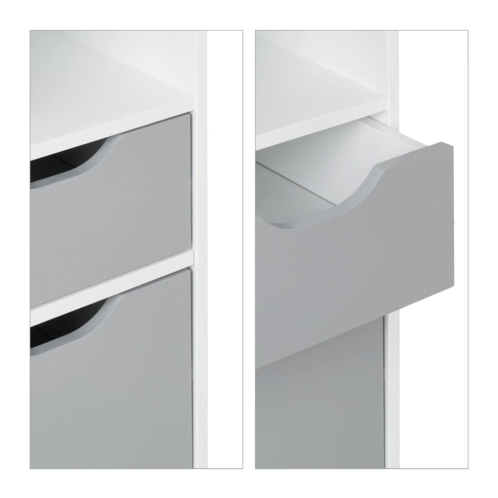 Scrivania compatta per bambini con cassetti 80 x 50 x 75 cm design sobrio atmosfera accogliente in MDF bianco 13_0012329